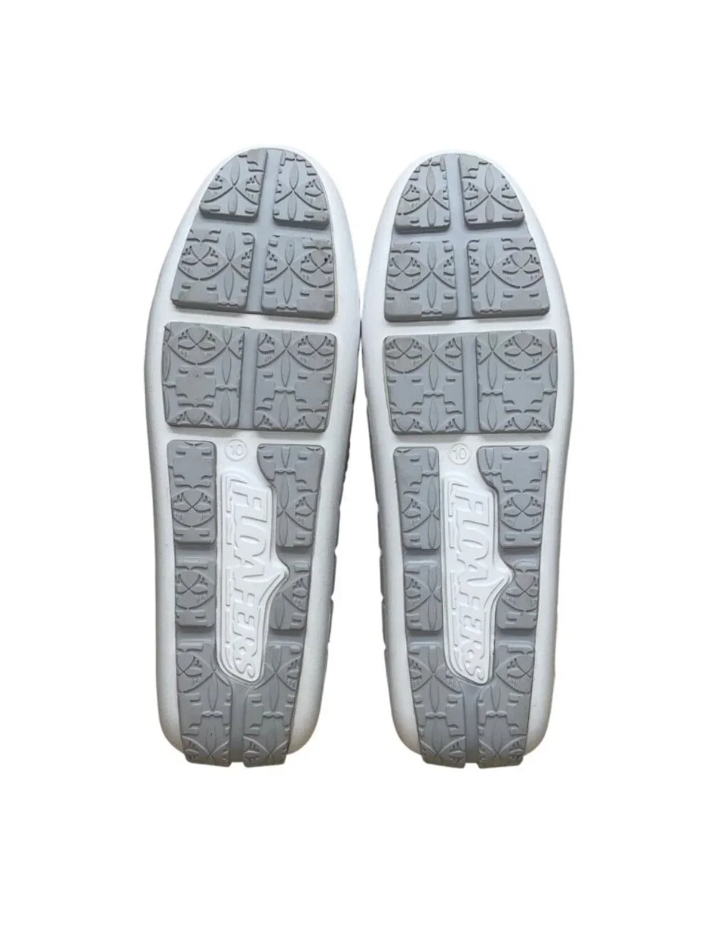 Floafers Men’s White Rubber Slip-On Water-Friendly Loafers Size 10